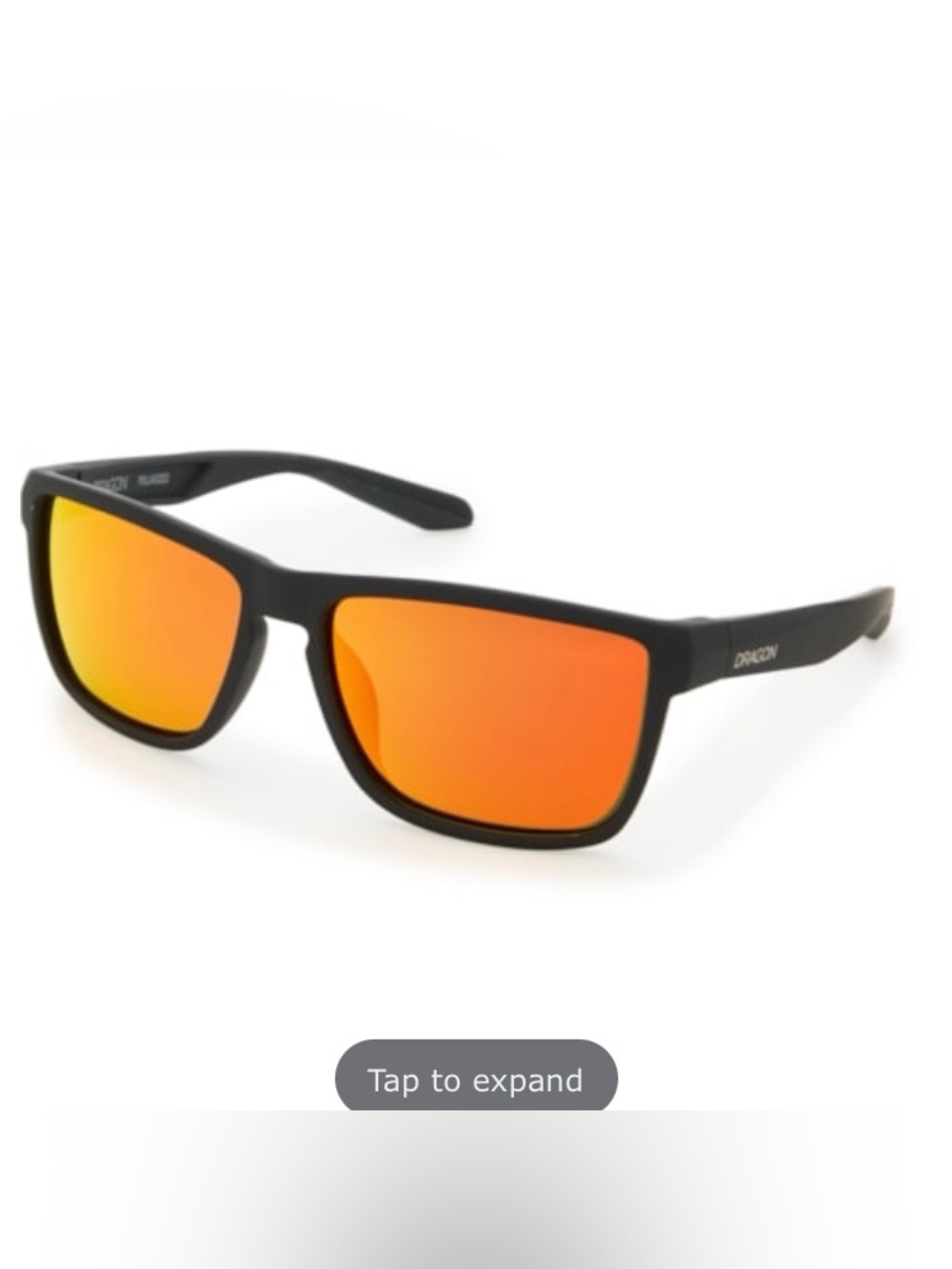 Dragon Alliance DRS 1002 Matte Black Sunglasses Orange Mirrored Polarized Lenses